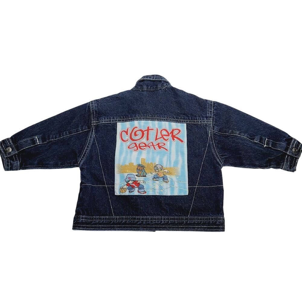 Vintage Cotler Jean Denim Jacket Infant Baby Snaps Blue Streetwear 18 Months